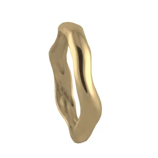 Srebrny pozłacany pierścionek nieregularny - Pierścionki - miniaturka - grafika 1