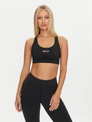 Bielizna sportowa damska - Reebok Biustonosz sportowy Lux Bold Racr Bra 100075369 Czarny Slim Fit - miniaturka - grafika 1