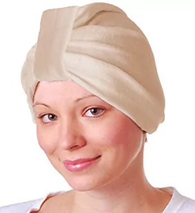 Efalock, welurowy turban do włosów, beżowy - Pozostałe akcesoria fryzjerskie - miniaturka - grafika 1