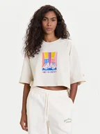 Koszulki i topy damskie - New Balance T-Shirt WT53904 Beżowy Regular Fit - miniaturka - grafika 1