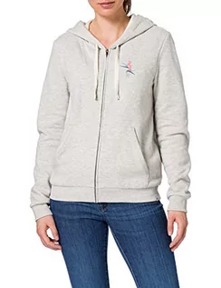 Bluzy damskie - Hurley Damska bluza z kapturem W Birds of Paradise Zip Fleece szary szary (Grey Htr). XS CU8040 - grafika 1