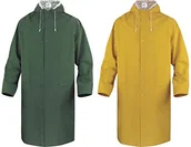 Odzież robocza - delta plus Płaszcz przeciwdeszczowy 1,2m kaptur stały ze sznurkiem ściągającym rękawy raglanowe żółty rozmiar XXL MA350 MA305JAXX2 - miniaturka - grafika 1