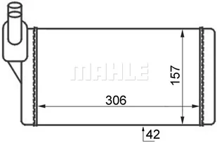 Wymiennik ciepła, ogrzewanie wnętrza Mahle AH 47 000S - Akcesoria do klimatyzacji i ogrzewania - miniaturka - grafika 1