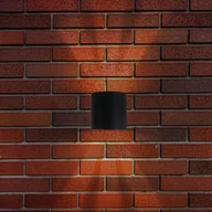 Lampy ogrodowe - Näve Kinkiet zewnętrzny LED ALECTO, czarny, wysokość 10 cm, IP54 up/down - miniaturka - grafika 1