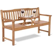 Ławki ogrodowe - Home&Garden Ławka ogrodowa drewniana Akacja ze stolikiem 774606 - miniaturka - grafika 1