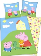 Pościel dla dzieci - POŚCIEL FLANELOWA ŚWINKA PEPPA DLA DZIECKA 140X200 PEPA PIG CIEPŁA MIĘKKA - miniaturka - grafika 1