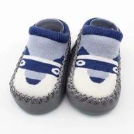Kapcie damskie - Miękkie buciki do żłobka, przedszkola kapcie dziecięce z podeszwą antypoślizgową skarpetki, buty niechodki WILK 14cm     12-18mcy    EU 20/21 - miniaturka - grafika 1