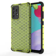 Etui i futerały do telefonów - Honeycomb etui pancerny pokrowiec z żelową ramką Samsung Galaxy A52s 5G / A52 5G / A52 4G zielony - miniaturka - grafika 1