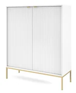 Inne meble do salonu - Komoda Nova K104 Złoty / Biała - miniaturka - grafika 1