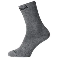 Skarpetki damskie - Jack Wolfskin Jack Wolfskin Skarpety unisex Merino Classic Cut Szary wrzos szary 12-14 1905011-6110479 - miniaturka - grafika 1