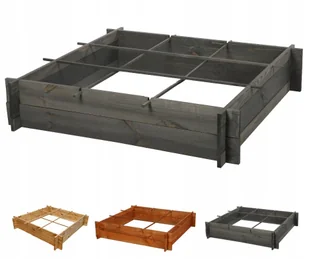 Drewniana grządka podwyższona donica ogrodowa na warzywa warzywnik 100x100 / Wamar-Sosenka - Szklarnie ogrodowe - miniaturka - grafika 1