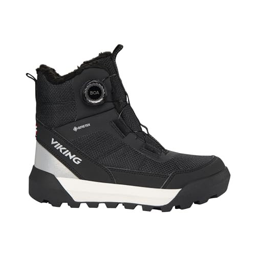 Viking Expower Warm GTX Boa śniegowce unisex dla dzieci, Czarny, 34 EU