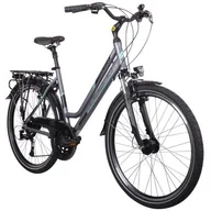 Rowery - Rower trekkinowy INDIANA X-Road 3.0 D15 26 cali damski Grafitowy - miniaturka - grafika 1