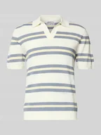 Koszulki męskie - Koszulka polo o kroju slim fit z efektem dzianiny - miniaturka - grafika 1