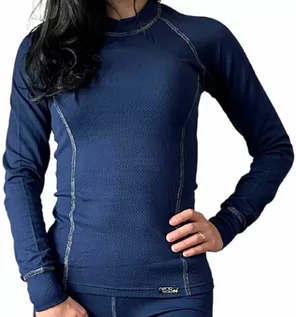 Koszulki sportowe damskie - PRO koszula z długim rękawem - damska .S .ciemnoniebieski - grafika 1