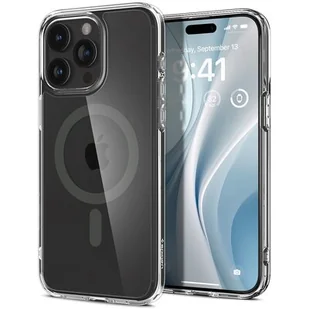 Etui APPLE IPHONE 15 PRO MAX Spigen Ultra Hybrid Mag MagSafe Graphite transparentne - Etui i futerały do telefonów - miniaturka - grafika 1