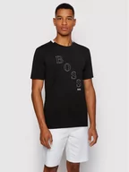 Koszulki męskie - Hugo Boss T-Shirt Teeonic 50447948 Czarny Regular Fit - miniaturka - grafika 1