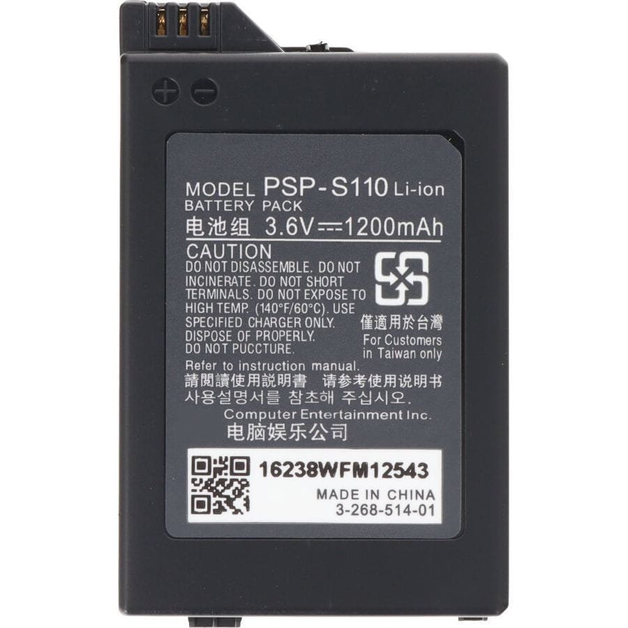 Bateria PSP-S110 1200 mAh do PlayStation Portable PSP 2000/3000 OEM