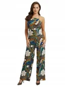 Kombinezony - Guess Kombinezon Len z Elastanem z Wzorem Kwiatowym na Jedno Ramię 38 Gna - GUESS - miniaturka - grafika 1