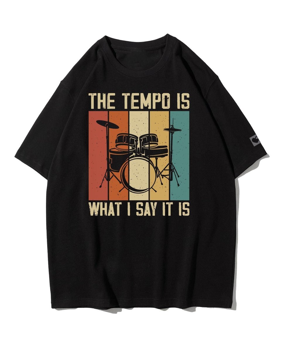 Koszulka oversize Tempo Perkusisty Muzyka Kolory Prezent Czarny 3XL