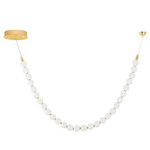 Lampa zwisająca MOCA LE44208 LED 48W 3000K pearl bubbles biała złota - Lampy sufitowe - miniaturka - grafika 1