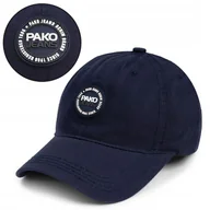 Czapki i chusty sportowe męskie - CZAPKA z Daszkiem Męska Bejsbolówka Bawełniana Modna GRANATOWA Pako Jeans - miniaturka - grafika 1