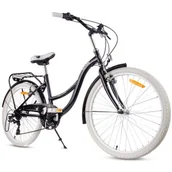 Rowery - Rower młodzieżowy SUN BABY Flower Bike 24 cali dla dziewczynki Czarny - miniaturka - grafika 1