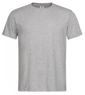 Koszulki męskie - Szary Bawełniany T-Shirt Męski Bez Nadruku -STEDMAN- Koszulka, Krótki Rękaw, Basic, U-neck - Stedman - grafika 1