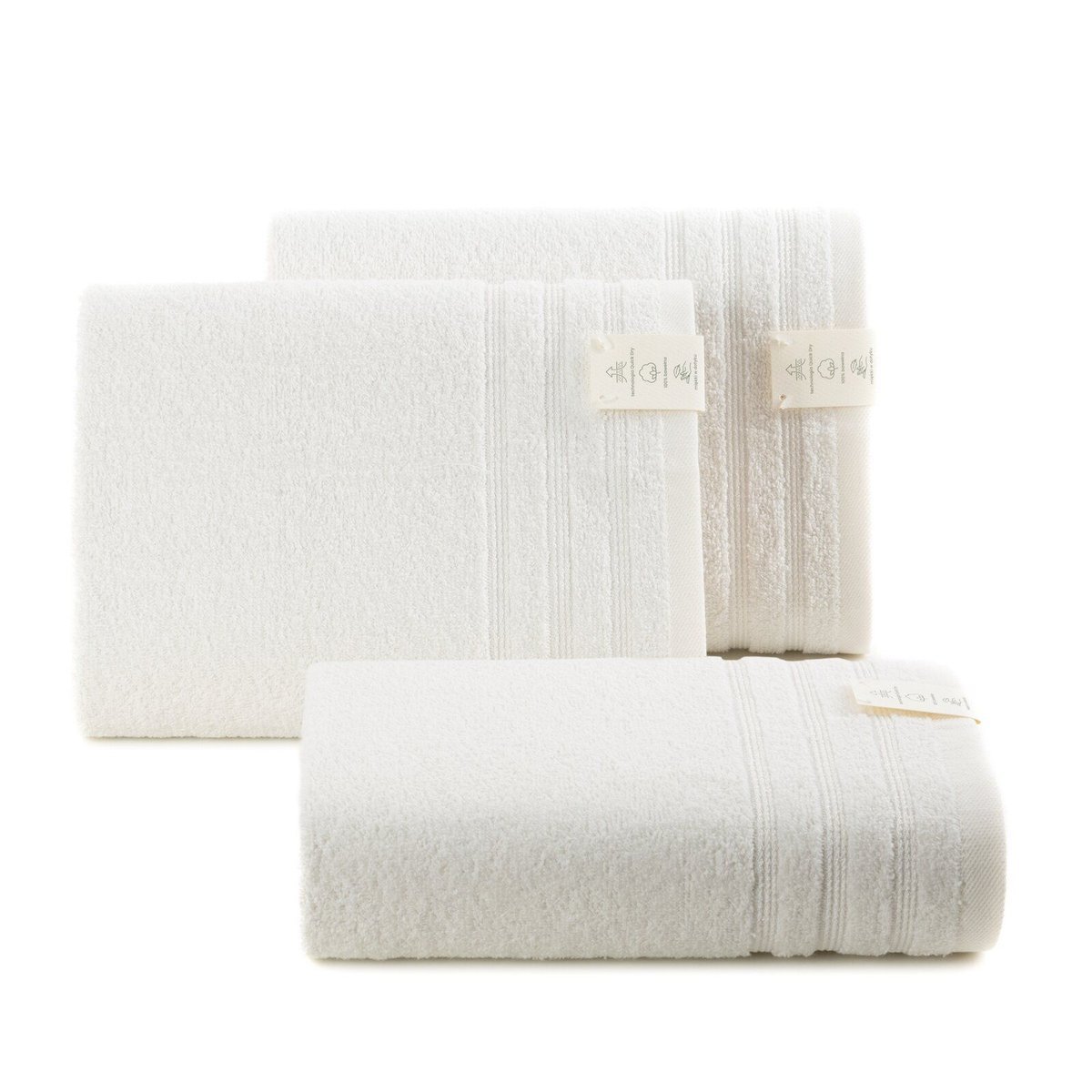 Kremowy ręcznik Saba 380 GSM 50x90 cm praktyka elegancja komfort