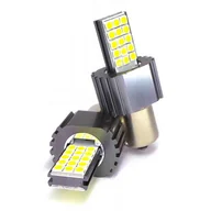 Żarówki samochodowe - Py21W Żarówka Led Bau15S 12-24V 100% Canbus Bez Błędu 2800Lm Biała Mocna Motoledy - miniaturka - grafika 1