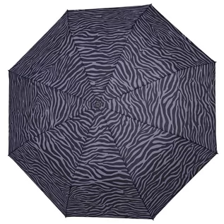 Parasole - Parasol damski Perletti Time Zebra automatyczny składany szaro-czarny wzór zebra - grafika 1