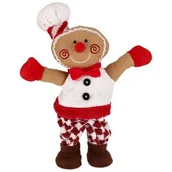 Ozdoby bożonarodzeniowe - Ciastek chłopiec tańczący i grający czerwono-brązowy 40 cm - miniaturka - grafika 1