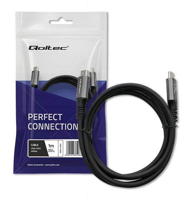 Kabel USB4 Ultra-Fast USB-C PD 240W Thunderbolt 3/4 4K 40Gb/s 1m Czarny