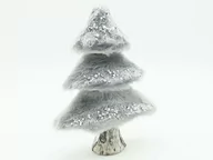 Ozdoby bożonarodzeniowe - Figurka Choinka z szarym futerkiem - 16 cm - 1 szt. - miniaturka - grafika 1