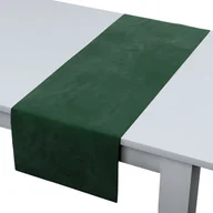 Obrusy i serwetki - Dekoria pl Bieżnik prostokątny butelkowa zieleń 40 × 130 cm Velvet 410-704-13 - miniaturka - grafika 1
