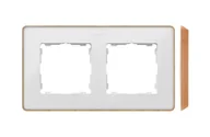 Klawisze i ramki - Ramka 2-krotna SIMON 82 Detail select - wood - biały/drewno - miniaturka - grafika 1
