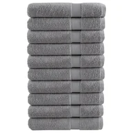 Ręczniki - vidaXL Ręczniki premium, 10 szt., szare, 100x200 cm, bawełna 100% - miniaturka - grafika 1