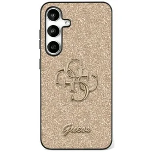Etui GUESS Fixed Glitter Big 4G Metal Logo do Samsung Galaxy S25 Złoty - Etui i futerały do telefonów - miniaturka - grafika 1