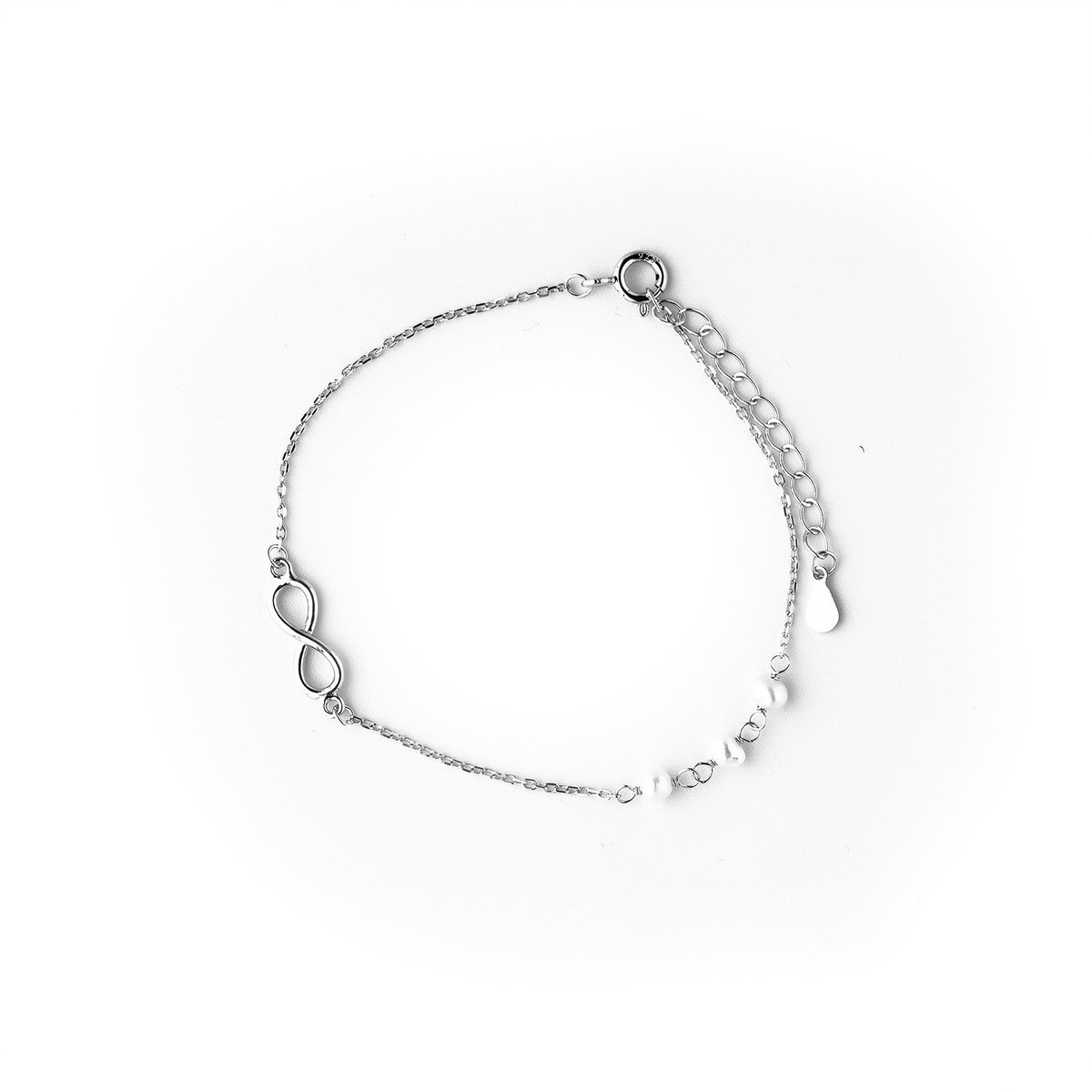 Srebrna bransoletka 925 Pearls Nieskonczoność II