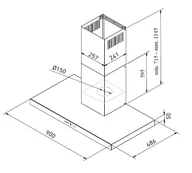 Okapy kuchenne - Globalo Design Lonatio 90.1 Biały - miniaturka - grafika 1