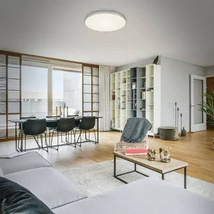 Lampa sufitowa LED Flame 3 000 K Ø 38,7 cm srebrna - Lampy sufitowe - miniaturka - grafika 2