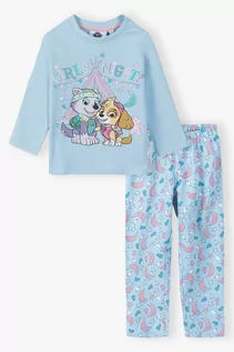 Majtki dla dzieci - Bawełniana piżama dla dziewczynki Psi Patrol - niebieska - grafika 1