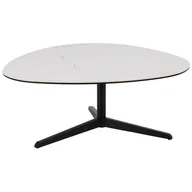Ławy i stoliki kawowe - Actona Stolik Kawowy Z Ceramicznym Blatem 41X100X95 Biały+ Czarny - miniaturka - grafika 1