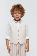 Bluzy dla chłopców - Mayoral kamizelka dziecięca kolor beżowy - miniaturka - grafika 1