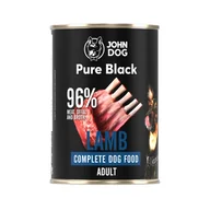 Mokra karma dla psów - Mokra Karma Dla Psów John Dog Pure Black Z Jagnięciny 400 G Dorosłe Psy - miniaturka - grafika 1