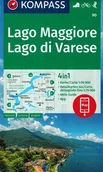 Przewodniki - Jezioro Maggiore Varese Mapa Turystyczna 90 Etui Kompass - miniaturka - grafika 1