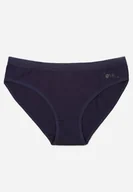 Majtki damskie - Granatowe Majtki Figi z Bawełną i Ozdobnymi Napisami Phioreia - miniaturka - grafika 1