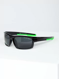 Okulary przeciwsłoneczne - Czarno-zielone okulary przeciwsłoneczne Denley MIAMI7 - grafika 1