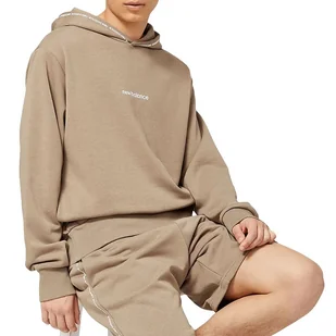 Bluza New Balance MT23516MS - beżowa - Bluzy sportowe męskie - miniaturka - grafika 1