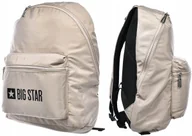 Plecaki szkolne i tornistry - Plecak szkolny miejski wycieczkowy na co dzień beżowy BIG STAR RR574120 - miniaturka - grafika 1